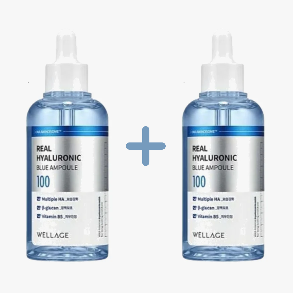 Wellage Real Hyaluronic Blue 100 Ampoule 75ml 1+1 Set